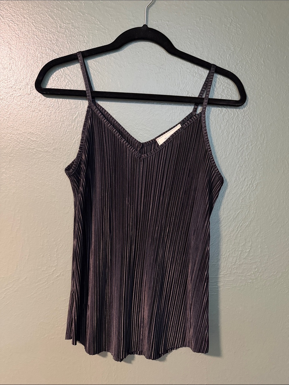 Women’s Black Pleated V-Neck Camisole